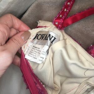 Jovani beaded pink prom dress